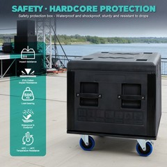 44″ Heavy Duty Stage Equipment Road Case with Casters for LED Screen Audio Gear