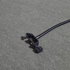 Black Microphone Pop Filter Windscreen w/ Gooseneck Clamp Mount Metal/Plastic