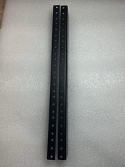 2 (One Pair) 12U / 12 SPACE Rack Rails 21″ Lg Tapped 10/32″ for Amplifier Rack