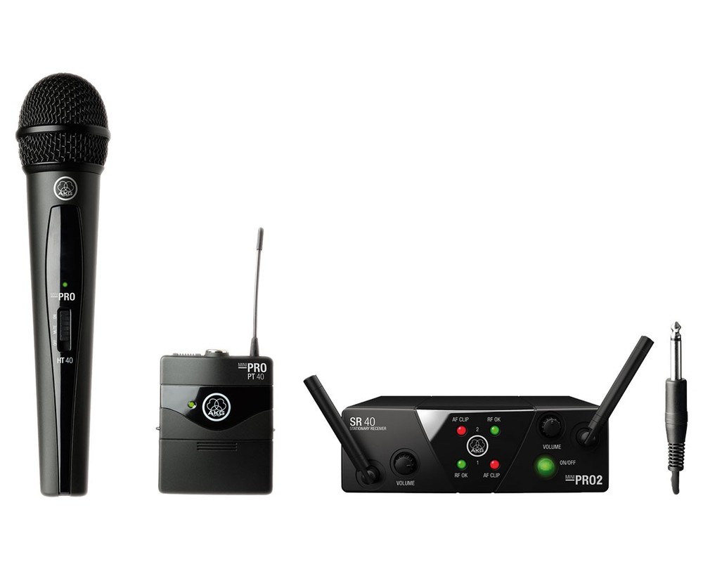 AKG WMS40 Mini Dual Mix System (US25A/C) Wireless Microphone Instrument Set