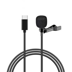 High Sensitivity Type C Lavalier Mic Microphone for Interviews Online Chatting