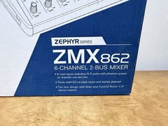 Alto Professional ZMX862 6-Channel 2-Bus Compact Mixer w/ Power Supply W/Box