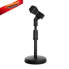 Desk Mic Stand – Upgraded Adjustable Table Microphone with Black