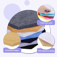 Acoustic Panels with 10 Push Pins (Light Blue,Yellow,Sky Blue,Gray,White)
