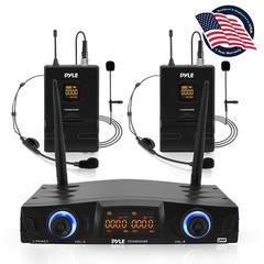 PYLE Compact UHF Wireless Microphone System – Pro Portable Compact, Black