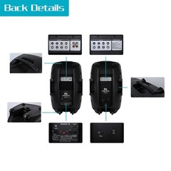 PRORECK Dance 15 Portable DJ Speaker 15 Inch 2000W Powered PA Speaker System