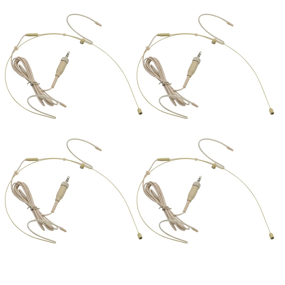4x Microphone Headset Headworn Earset Mic for Sennheiser With 3.5mm Screw Lock