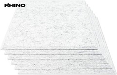 RHINO Acoustic 6Pack Sound Proof Wall Panel, Studio Office Home 12″x12″ Silver