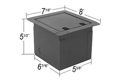 2 Recessed Stage Pocket Floor Box 4 XLR Female Mic Connectors & AC by Elite Core