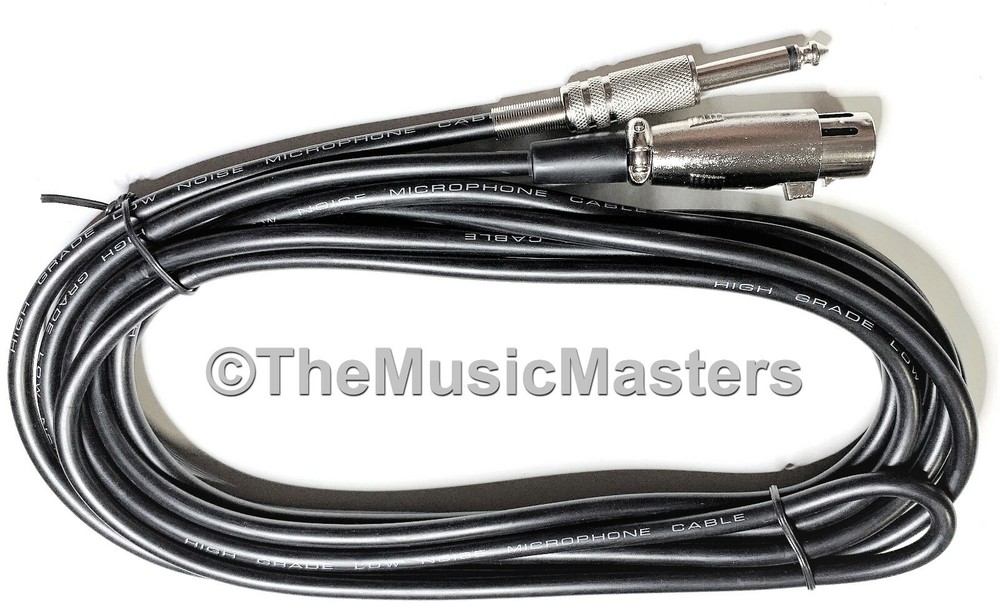 20ft MICROPHONE AUDIO CABLE Standard XLR to 1/4″ Mono Plug Mic Cord Wire VWLTW