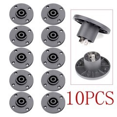 10x For Neutrik NL4MPR Speakon 4 Pole Round Chassis Mount Connector Replacement
