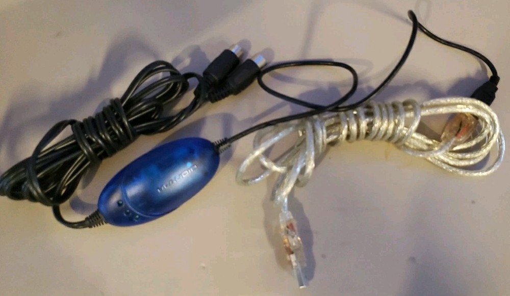 M-Audio MidiSport Uno USB MIDI IN OUT Adapter Interface Cable PC & MAC. w/ Ext.