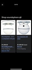 Soundsphere Q-8 Single Loudspeaker White (SINGLE) 100 watts 8 ohms
