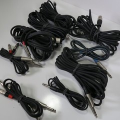 Lot of 9 Variety Set 1/4 XLR 15 Ft, 10 Ft, 5 Ft, Neutrik Microphone Guitar Cable