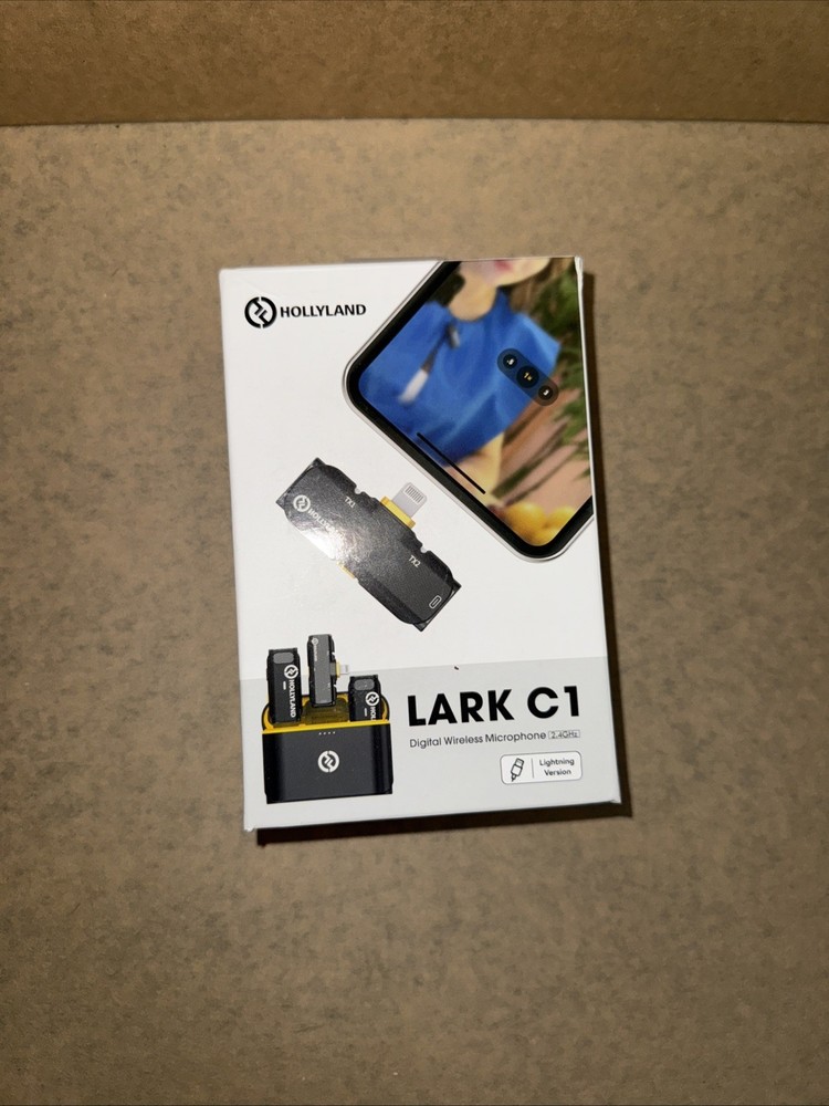 Hollyland Lark C1 Wireless Lavalier Microphone for iPhone, Plug & Play, 656ft