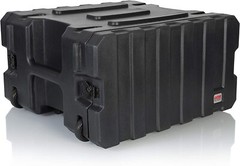 Gator Cases Pro Series Rotationally Molded 6U Rolling Rack Case with 19″ Depth