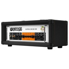 Orange Super Crush 100 W Solid-State Amp Head, Black Bundle w/ Pig Hog -OPEN BOX