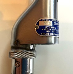 Vintage Shure 55S Unidirectional Dynamic „Elvis“ Microphone w/Cable – Tested!