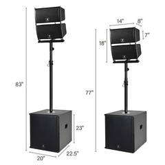 PRORECK CLUB 6000 Club Sound System Line Array Active DJ Nightclub Bar Speaker