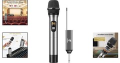 Rechargeable Handheld Microphone with Mute Function for Karaoke & DJ Events