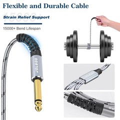 6.6 Feet XLR Male To Dual 1/4 Inch TS Mono Y Splitter Microphone Adapter