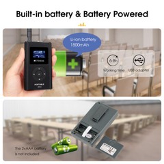 Wireless Assisted Listening Audio System Mic Transmitter 7 Receivers for Meeting