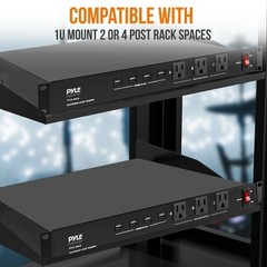Pyle Rack Mount Power Conditioner Strip Supply USB Charging Port PCO865