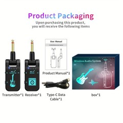 Quick Acting Adaptable Easy to Use Wireless Guitar Transmitter & Receiver System