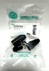 NEUTRIK NC3MX-BAG 3-Pin XLR Male Cable Mount Connector Black 3 Pole