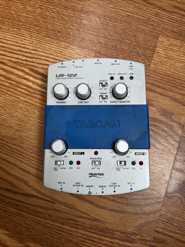 Tascam US-122 USB Audio MIDI Interface DJ Mixer UNIT ONLY
