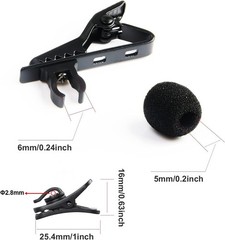 Lapel Microphone Clips Replacement Kit 18Pcs Lavalier Mic Clips