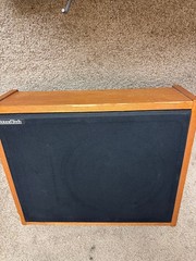 (A) SoundTech CX1 Wood Panel Wedge Monitor Speaker