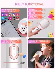 Wireless Bluetooth karaoke Microphone, 5-in-1 Portable Handheld Microphone fo…