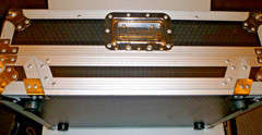 Pro X Flight Case w/Sliding Laptop Shelf (Silver + Black)