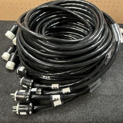 Male Edison To Female Edison 25ft 12/3 600V 15A Extension Jumper Cable Lot Of 5