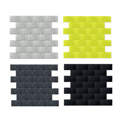 4″x8″x.5″ 3D Peel & Stick Sound Absorbing Polyester Tiles, Wall Décor (4 pcs)