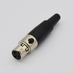 50,Audio Connector End Mini XLR Female Panel Mount for Microphone Cable