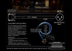 D-Sub Loom Analog Tascam Serial DB25 to XLR Male 8 Way / CH | Van Damme 2 Meter