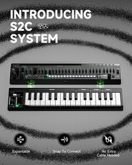Donner ESSENTIAL L1 Synthesizer 64-Step Sequencer S2C Magnetic Modular System