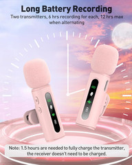 USB C Lavalier Microphone Wireless Mini Mic for Type-C Android Phone/Tablet/Pc
