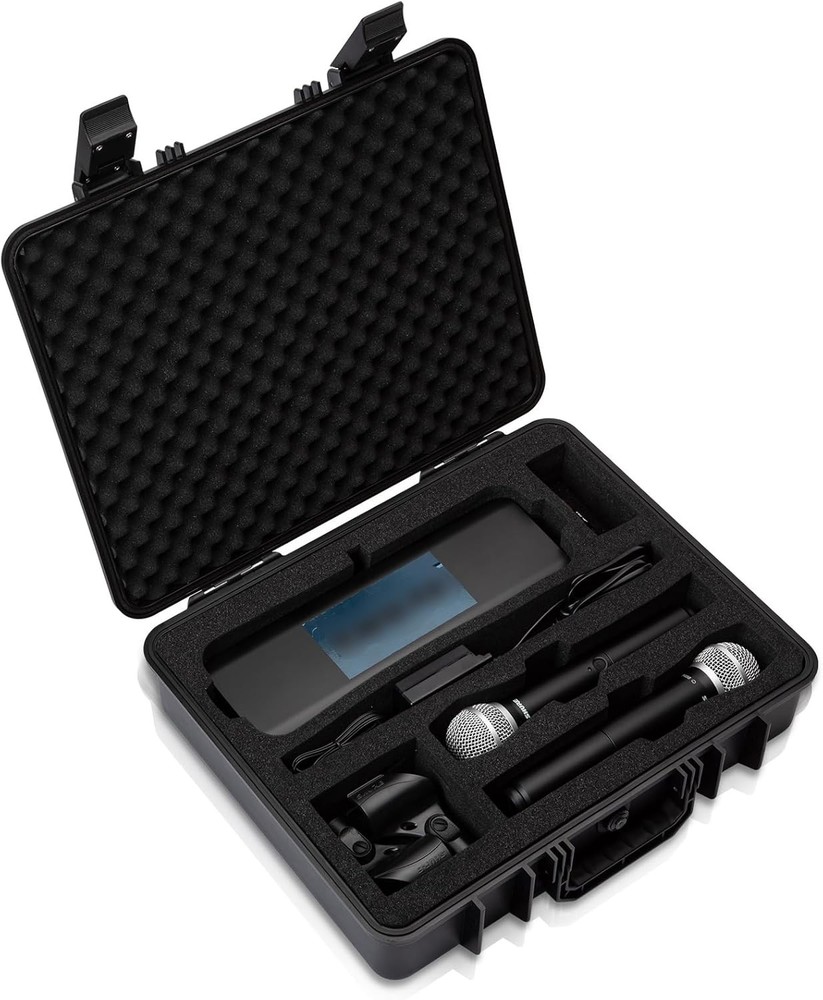 Wireless Mic Case – Hard Shell Case Compatible with Shure BLX288/SM58/PG58/BE…