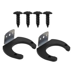 2Pcs Durable Microphone Hanger Hooks Black Silicone Iron for Mic Storage
