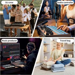 22x7x11.5in DJ Controller Case Bag With Foam Padding For DDJ FLX4 JNEJ