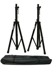 🔥DJ P/A Speaker Universal Adjustable Height Tripod Stands & Nylon Carry Bag