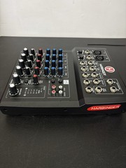 HARBINGER L802 LvL Series 8-Channel Compact Mixer with Manual Adaptor and Box