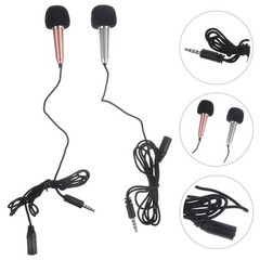 2Pcs Durable Mini Mic for Phone Live Broadcast Singing Assorted Colors