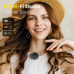 K31 2in1 Magnetic & Clamp Lapel Wireless Lavalier Microphone for iPhone Android