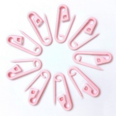 200PCS Color Plastic Safety Pin 2.3 cm Black and Red Yellow 8205