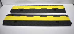 Lot of 2 Vevor Channel Rubber Cable Protector Ramps Heavy Duty 38-1/2″ x 10″