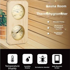 Sauna Thermometer Wood Metal Gauge Personal Sauna Area Easy Installation